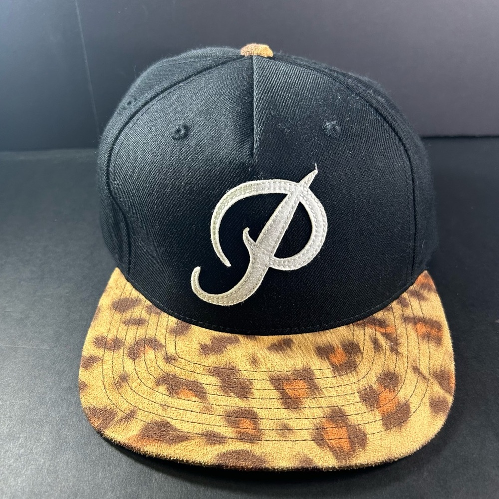 Primitive Starter Snapback Hat Leopard Brim Hat Skater Cap Y2K Apparel Vintage
